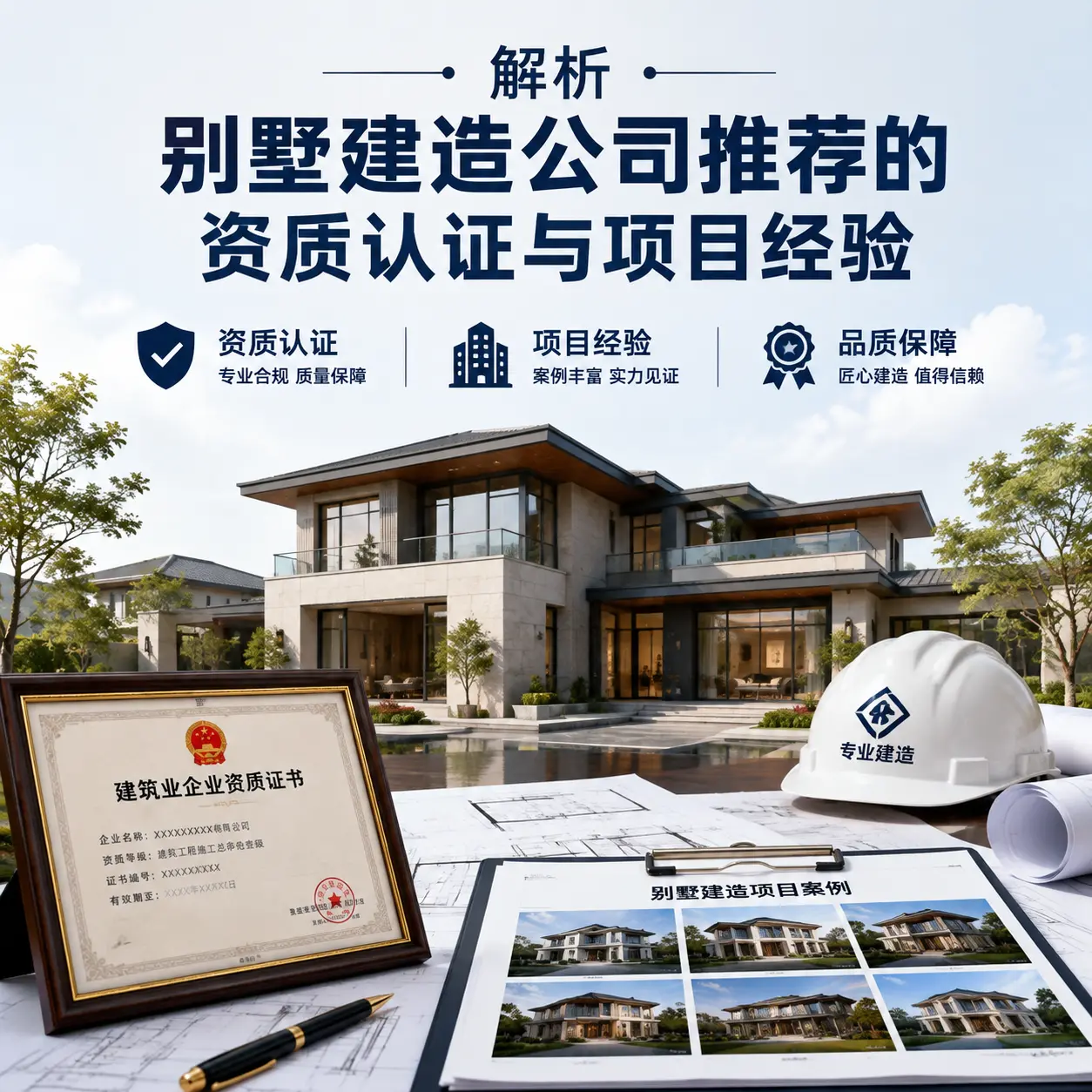 解析 关岭 别墅建造公司推荐的资质认证与项目经验