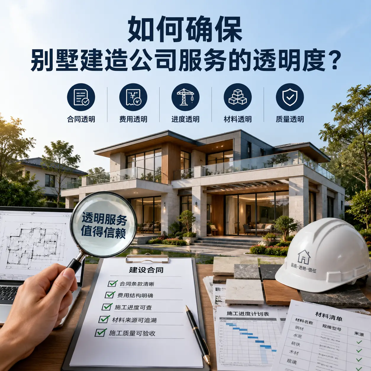 在 关岭 如何确保别墅建造公司服务的透明度？