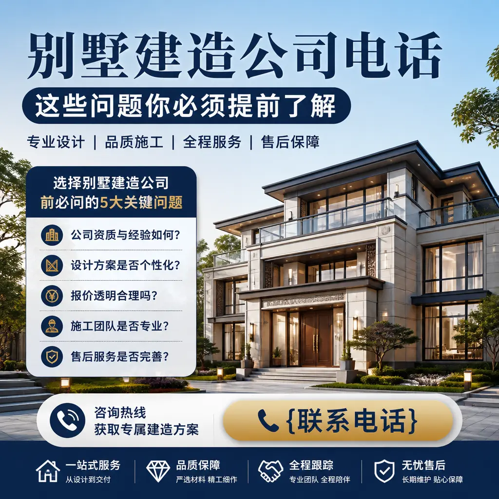 关岭别墅建造公司电话,这些问题你必须提前了解
